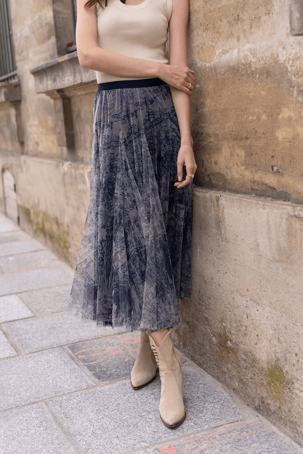 Amber Print Tulle Skirt