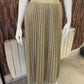 Angie Metallic Pleated Skirt