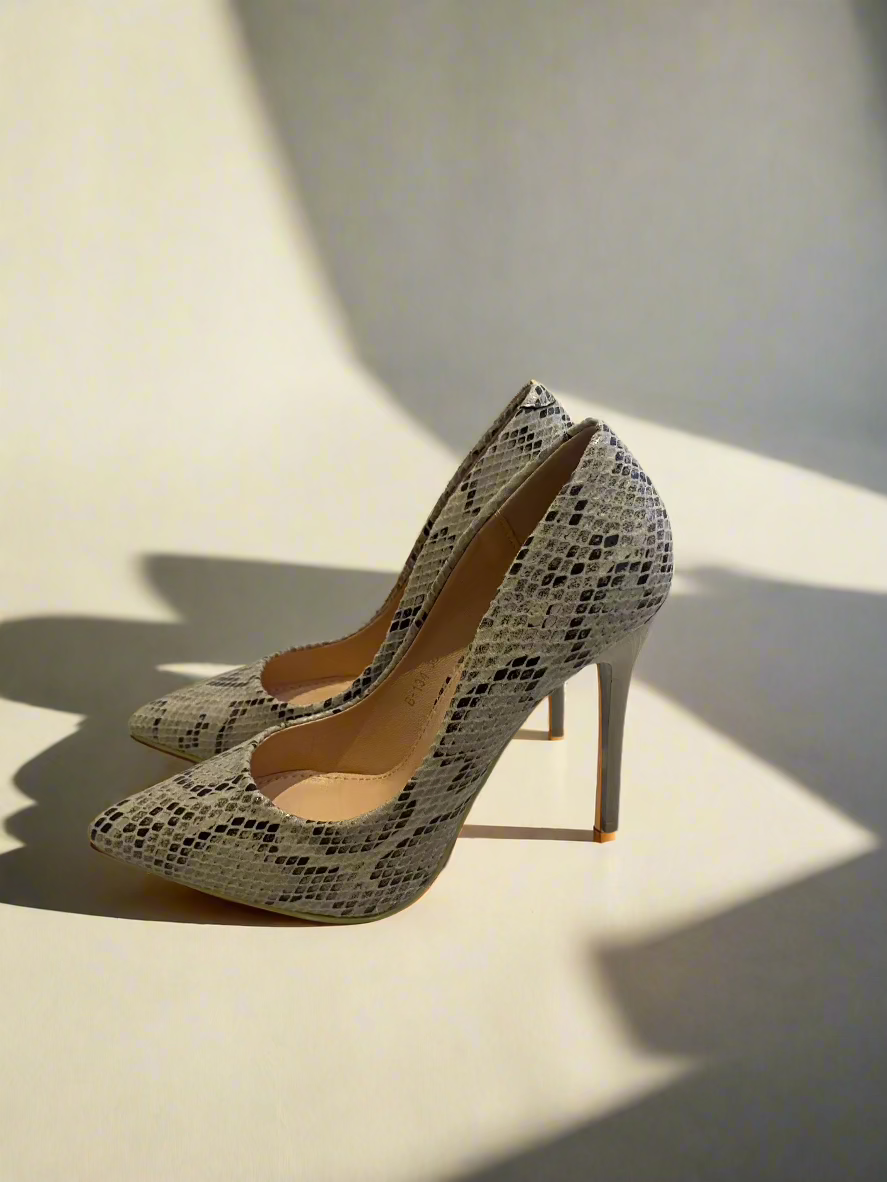 Brielle Snake Skin Heel