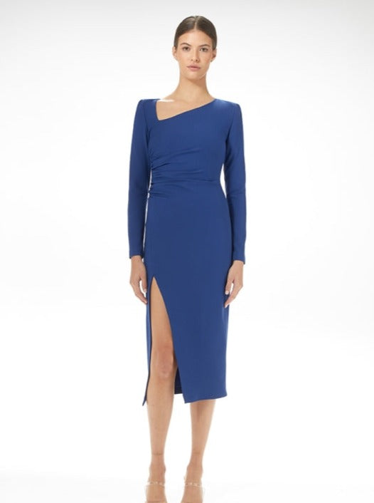 Carla Ruiz Blue Midi Dress-38/8-Fi&Co Boutique