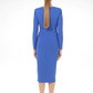 Carla Ruiz Blue Midi Wrap Dress-38/8-Fi&Co Boutique