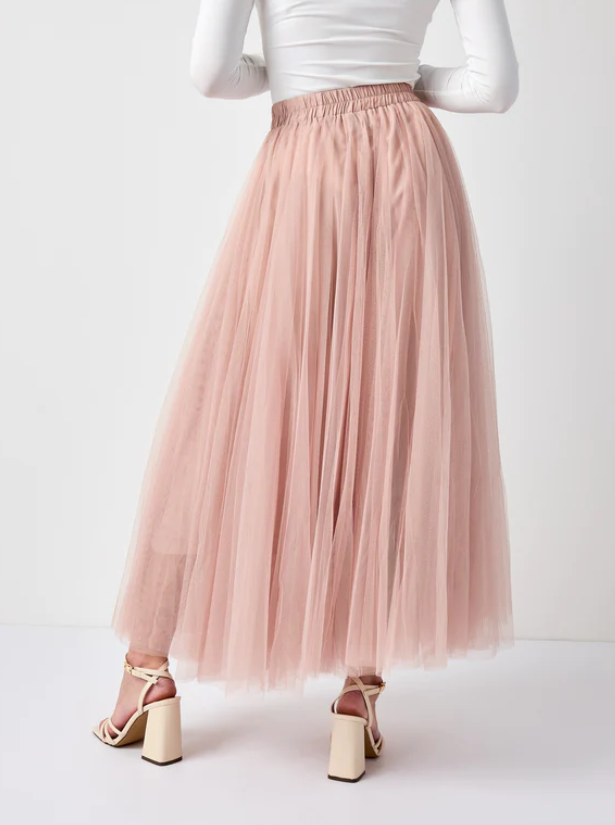 Carrie Tulle Skirt Blush-S/M-Fi&Co Boutique