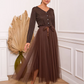 Carrie Tulle Skirt Brown-S/M-Fi&Co Boutique