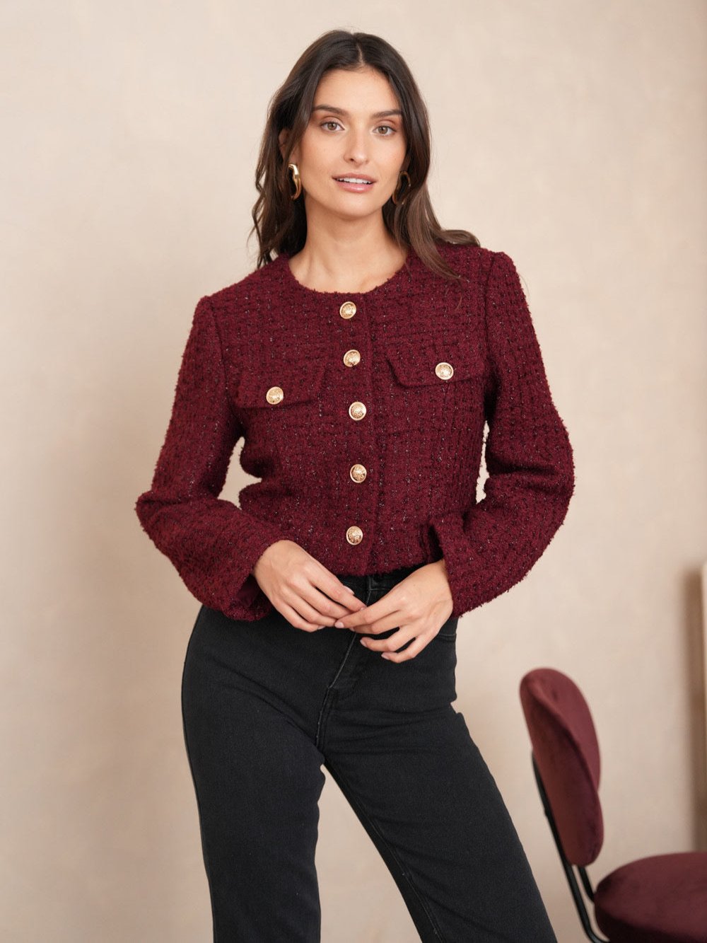 Kendra Cropped Tweed Jacket