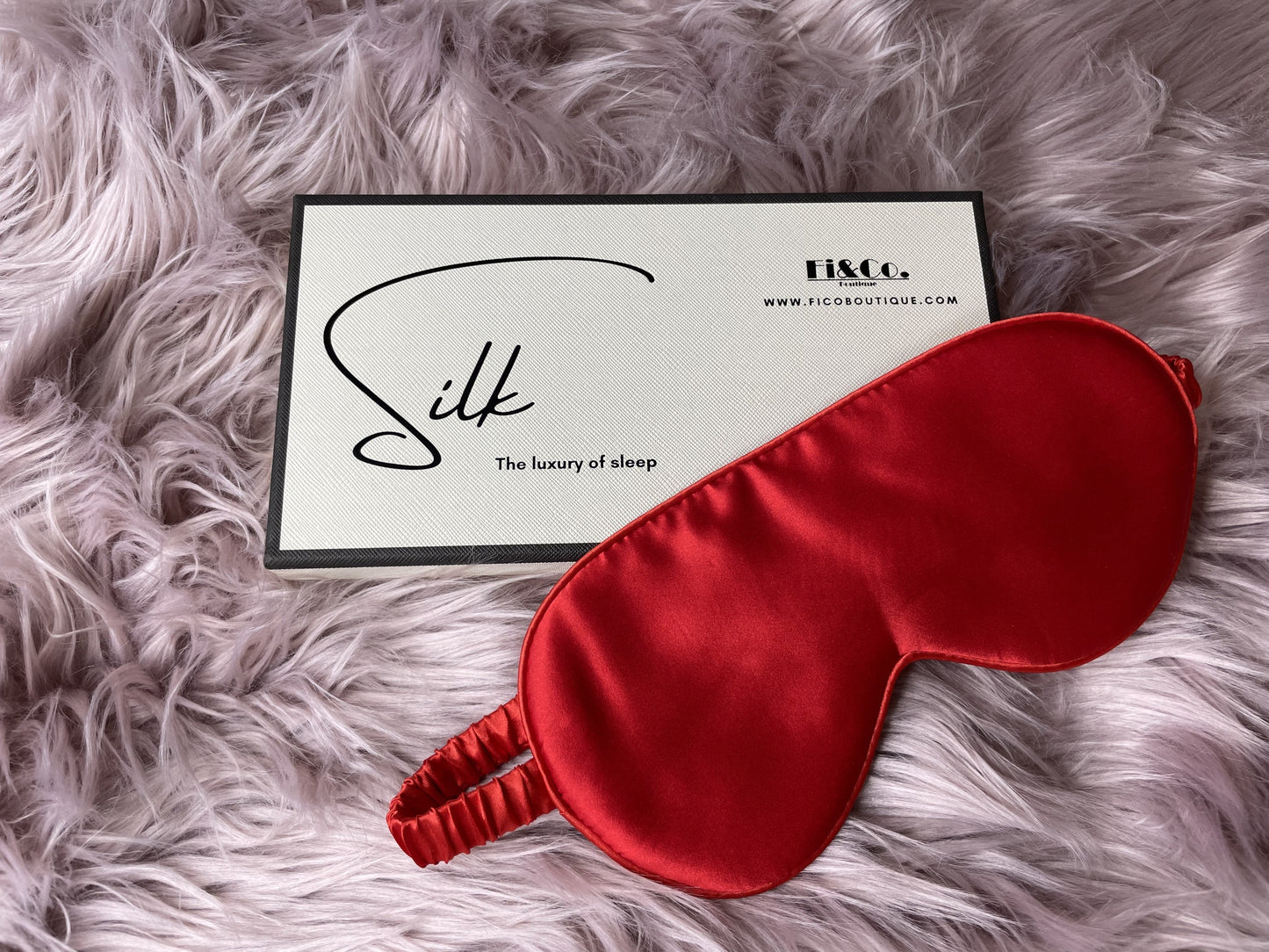 Silk Eye Mask Red-Fi&Co Boutique