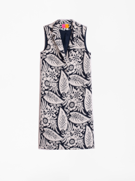 Vilagallo Bianca Floral Jacquard Vest-Fi&Co Boutique